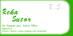 reka sutor business card